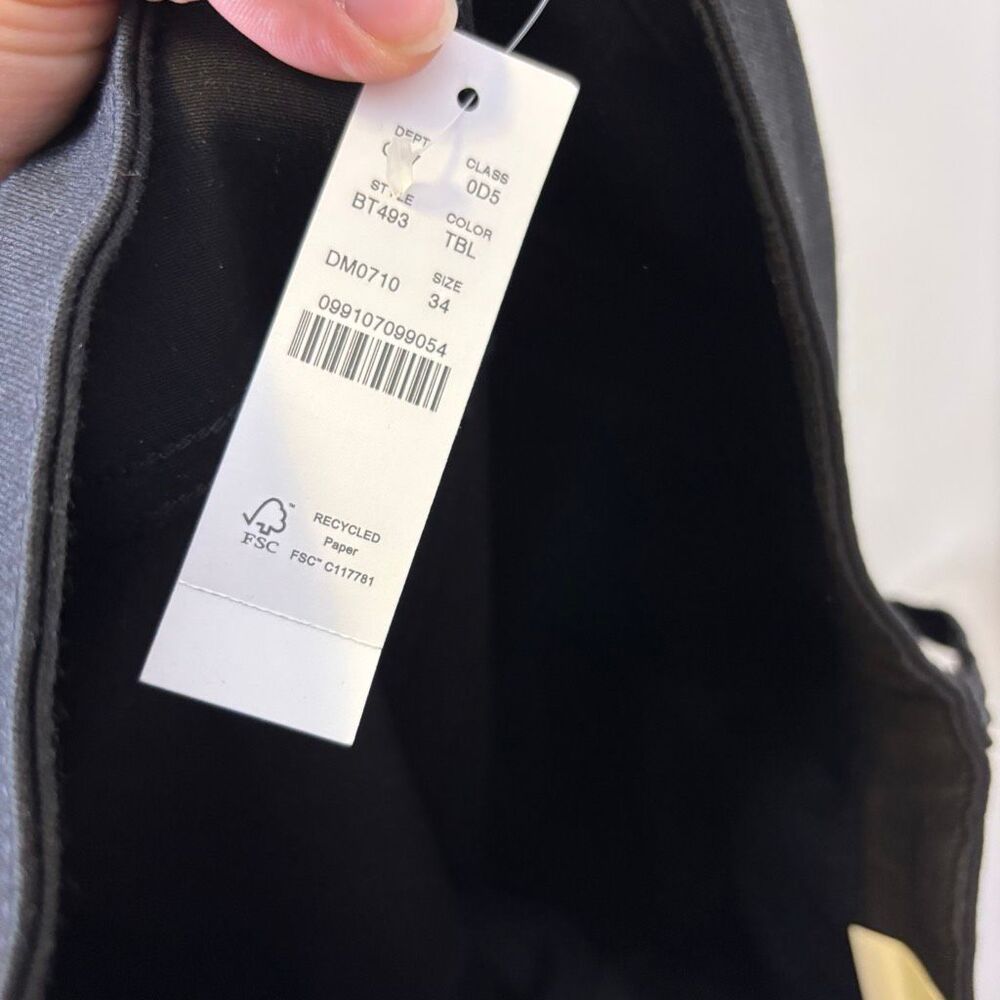 New J. Crew Black Curvy Vintage Slim Straight Leg Jeans Women's 34 - Picture 5 of 8